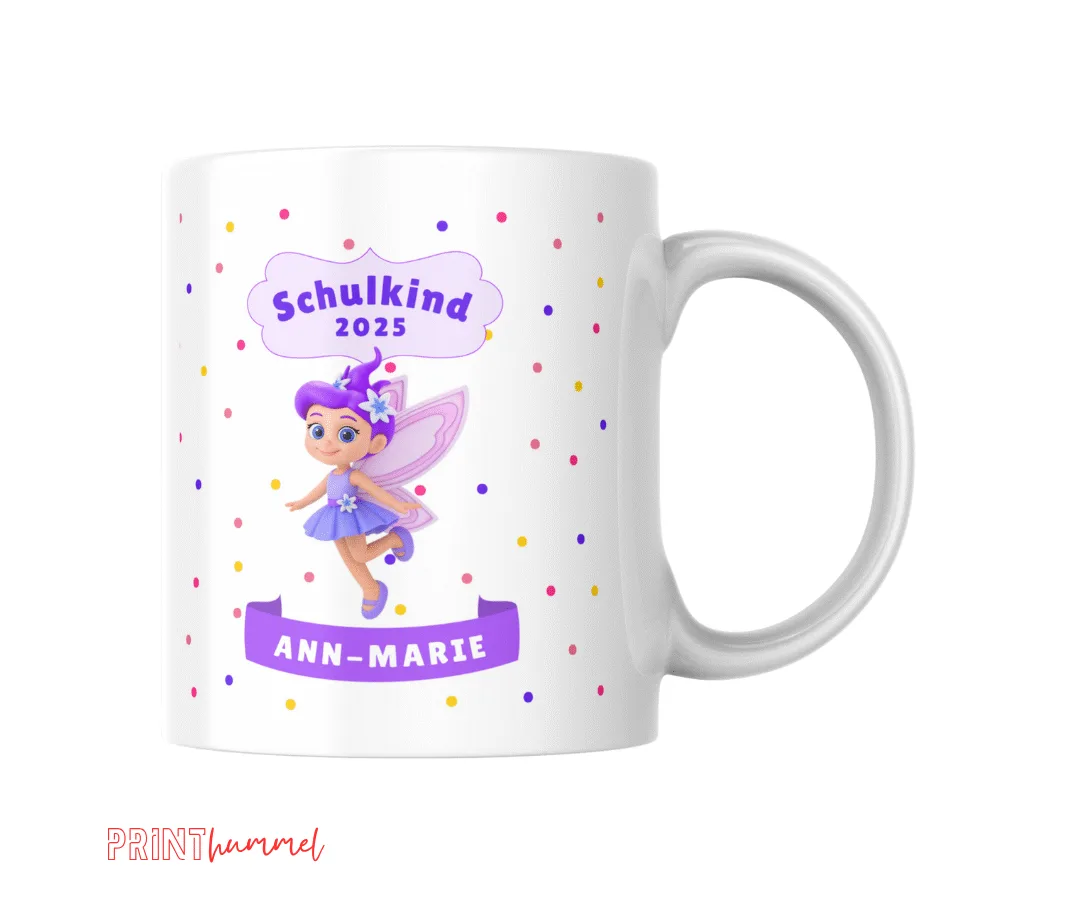 Fee Design Voll 3D Stil Einschulung Personalisierte Tasse