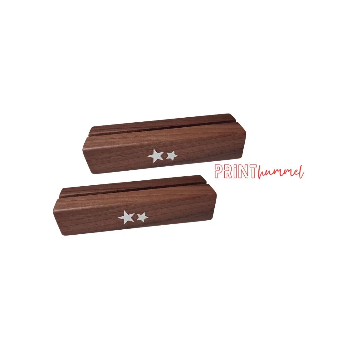 Holz-Bildhalter Nussbaum Silber Sticker Set – Bild 9