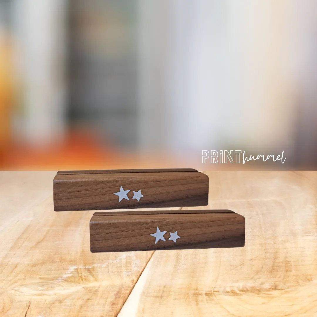 Holz-Bildhalter Nussbaum Silber Sticker Set – Bild 10