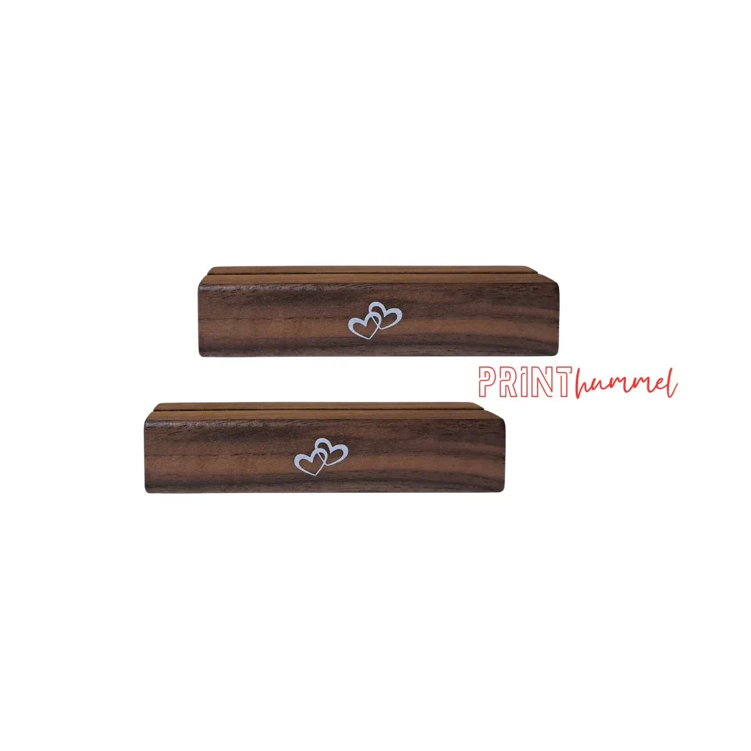 Holz-Bildhalter Nussbaum Silber Sticker Set – Bild 11