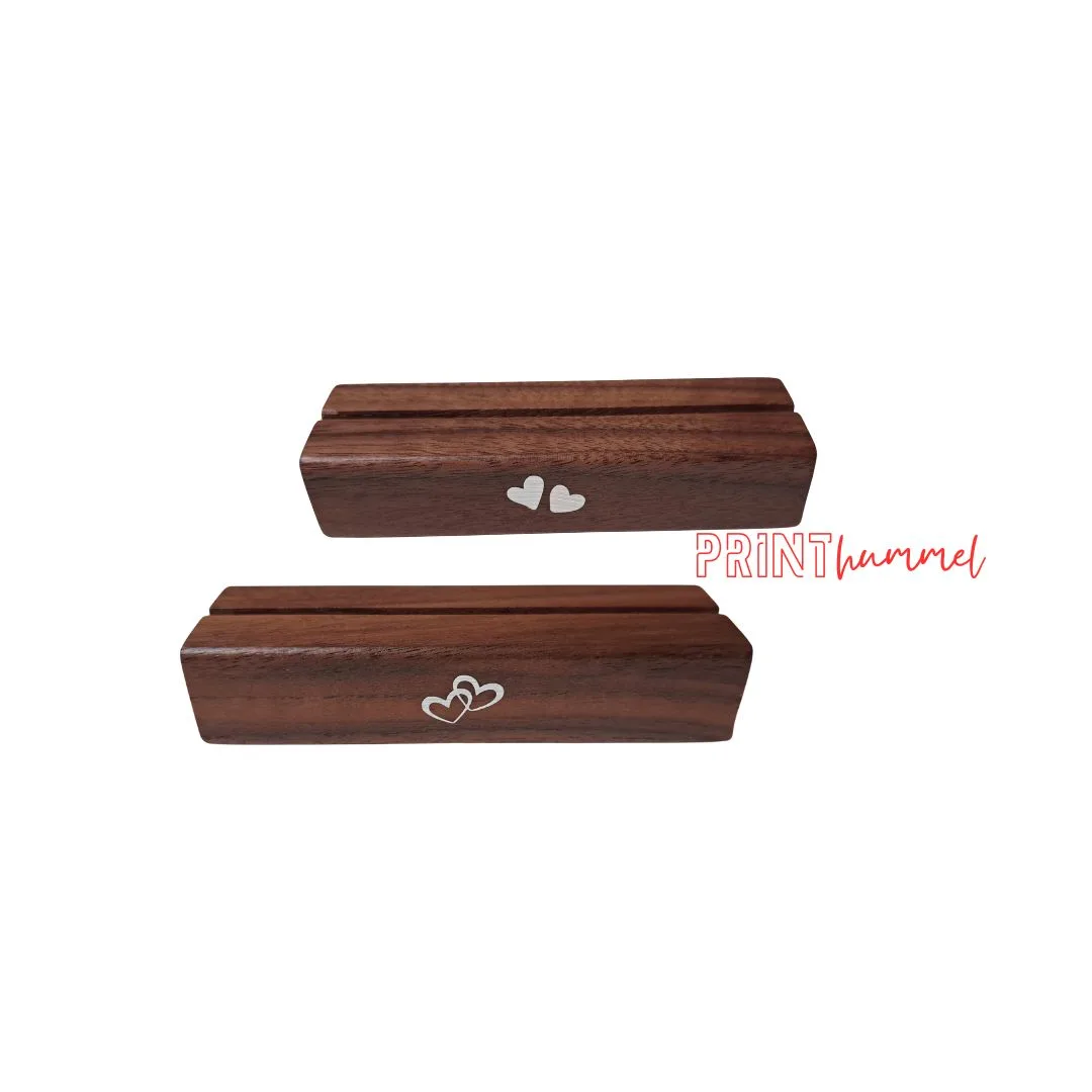Holz-Bildhalter Nussbaum Silber Sticker Set – Bild 7